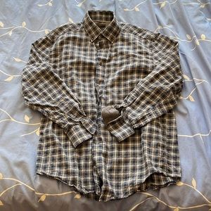Jos. A.Bank blue plaid button down men's shirt medium